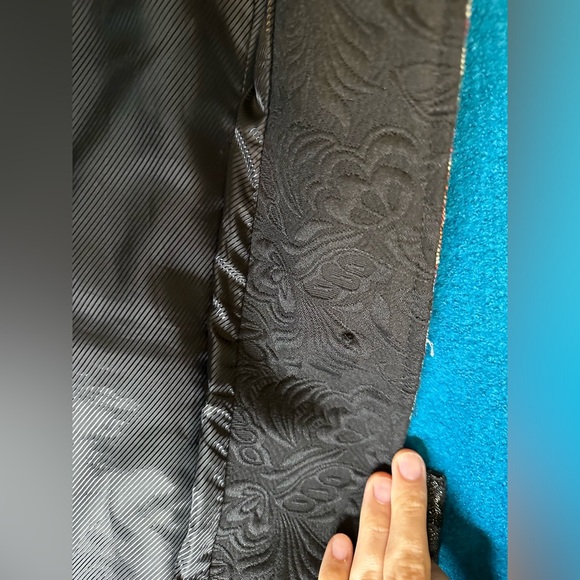 Vintage Neslay Paris Statement Jacket, Artsy Blue Metallic Embroidered Patchwork - Picture 9 of 13